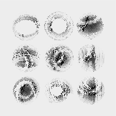 grunge fırça darbeleri, vektör çizim seti