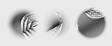 Yarım tonlu noktalar. vektör illüstrasyonu.