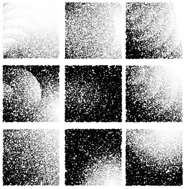 farklı noktalara sahip siyah ve beyaz grunge arkaplan