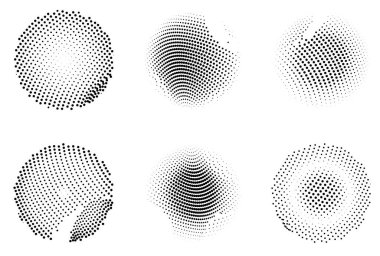 Yarım tonlu noktalar. vektör illüstrasyonu.
