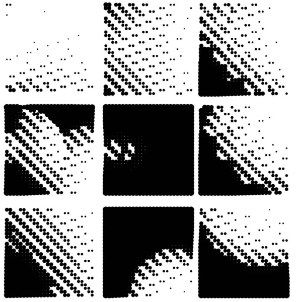 Grunge Zwart Wit Abstracte Achtergrond Met Stippen Patroon Vectorillustratie Sjabloon — Stockvector