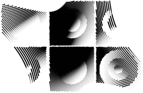 Abstraktes Schwarz Weiß Muster Mit Punkten Flecken Und Kratzern Vektor — Stockvektor