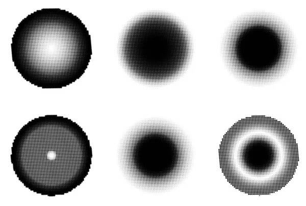 Yarım ton daireler ayarlandı. vektör illüstrasyonu.
