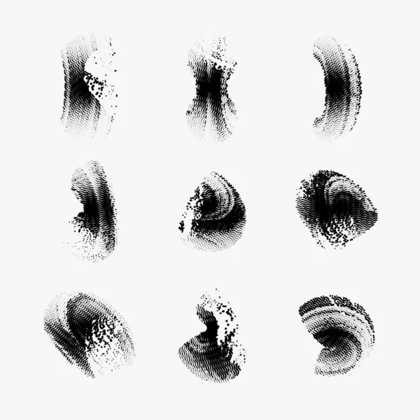 grunge fırça darbeleri, vektör çizim seti