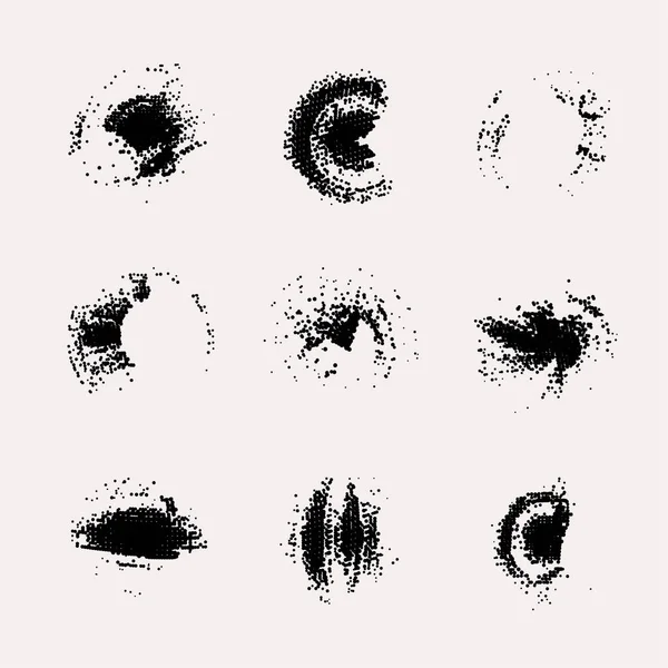 grunge fırça darbeleri, vektör çizim seti