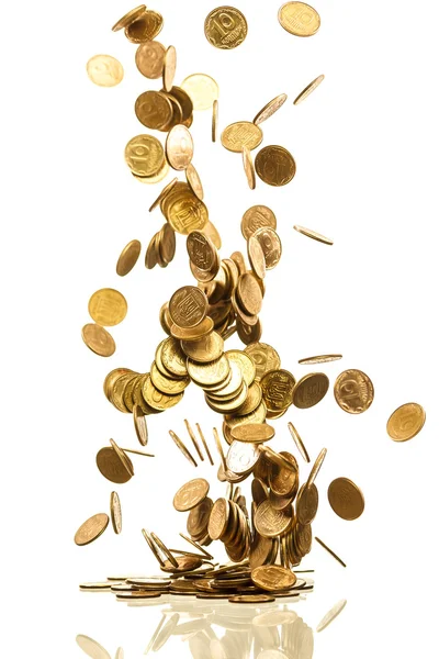 Falling coins — Stock Photo, Image