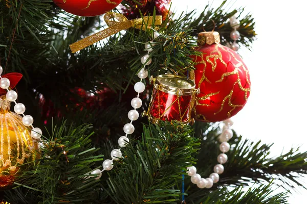 Decorating christmas tree — Stock Photo, Image