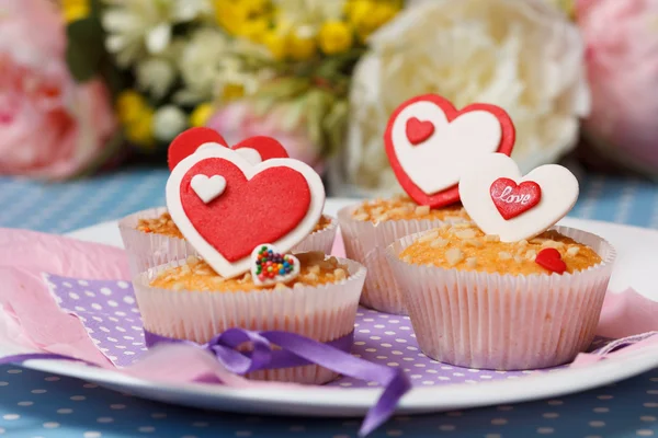 Valentinstag-Muffins — Stockfoto