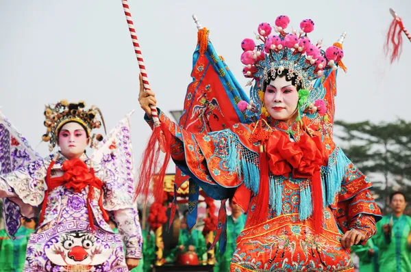 Китайский танец льва Лицензионные Стоковые Изображения