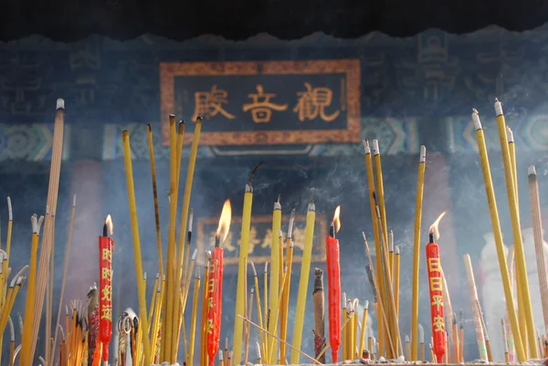 Incense Sticks Burning in Chinese Temple — Stock Photo, Image