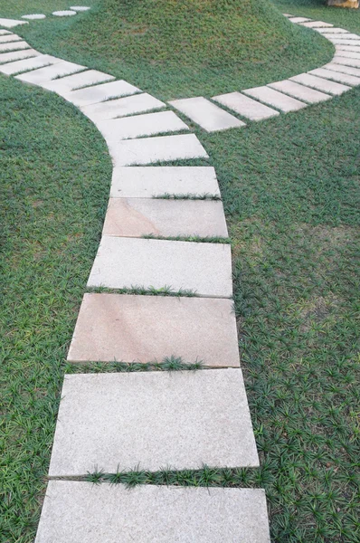 Curving flagstone footpath — Stock Photo, Image