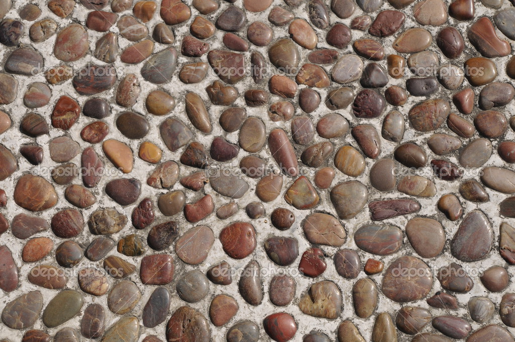 The colorful pebble pavement footpath — Stock Photo © donkeyru #28197919
