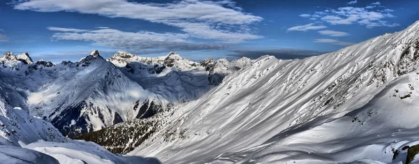 Winterpanorama van de Alpen — Stockfoto