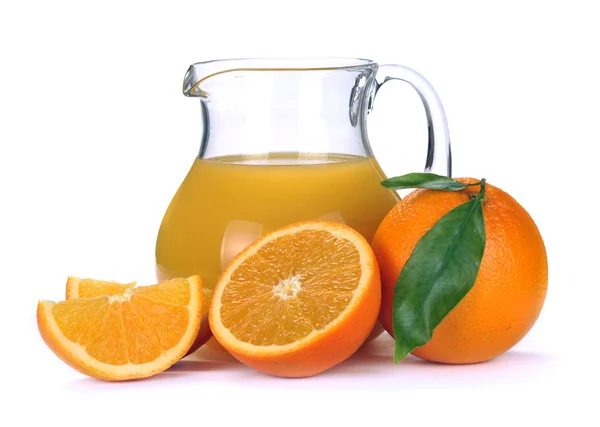 Orangensaft und Obst — Stockfoto