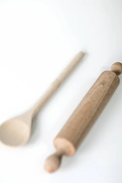 Wooden Rolling Pin Spoon — Foto Stock