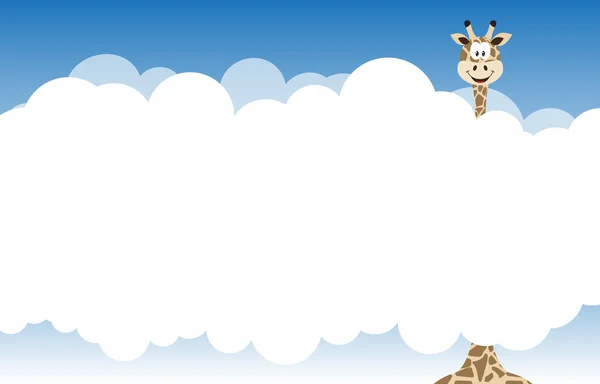 Carte avec girafe — Image vectorielle