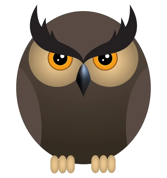 Hibou en colère — Image vectorielle