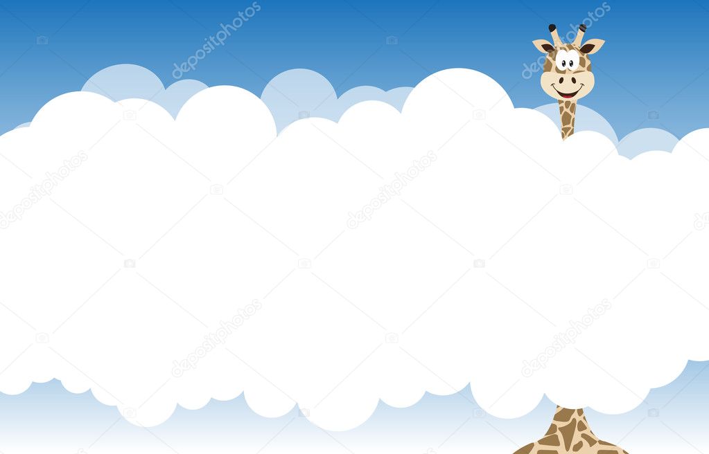 Card with giraffe