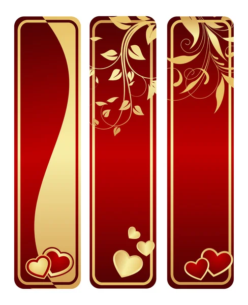 Three valentine — Stock Vector