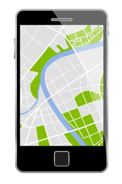 harita ile vektör akıllı telefon