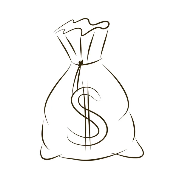 Bag dollars — Stock Vector