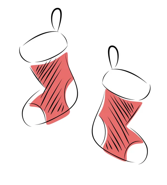 Χριστούγεννα κάλτσες — Διανυσματικό Αρχείο