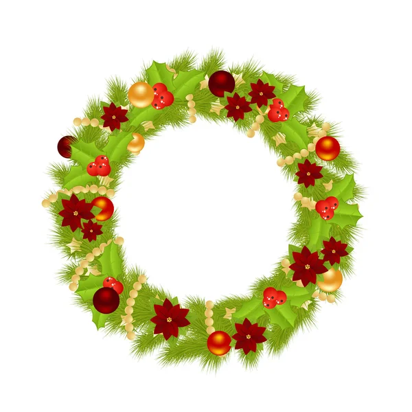 Christmas wreath — Stock Vector