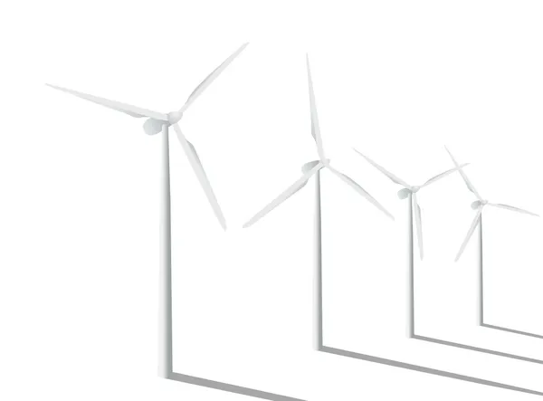 风力发电机 — 图库矢量图片