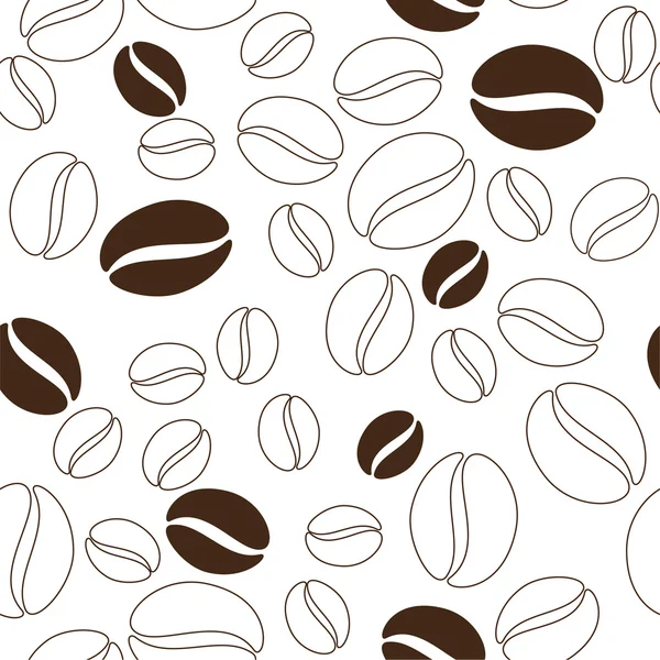 Coffee beans pattern — Stock Vector