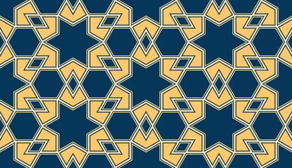 ラマダーンカードのペルシア語幾何学的イスラム模様 — ストックベクタ