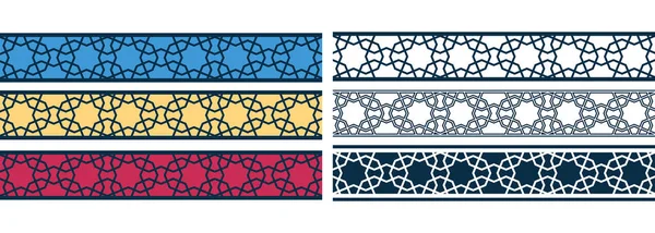 Borde del patrón de ornamento islámico para la tarjeta Ramadán — Archivo Imágenes Vectoriales
