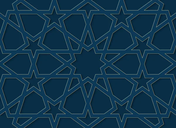 Modello di mosaico geometrico persiano per scheda Ramadan — Vettoriale Stock