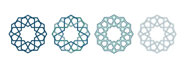 Islamic ornament rosette for Ramadan greeting card — Stockový vektor