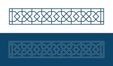 Ramazan kartı için İslami süs deseni sınırı