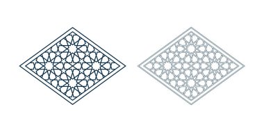 Ramazan kartı için Farsça geometrik mozaik rosetler