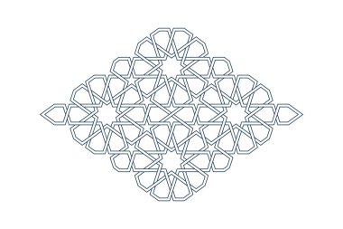 Ramazan kartı için Pers geometrik mozaik roset