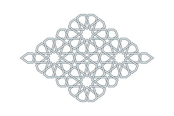 Roseta em mosaico geométrico persa para cartão Ramadã — Vetor de Stock