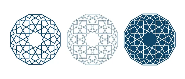 Rosettes en mosaïque géométrique persane pour carte Ramadan — Image vectorielle