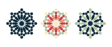 Ramazan kartı için Farsça geometrik mozaik rosetler