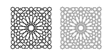 Lazer kesim Ramazan dekoru için İslami desen