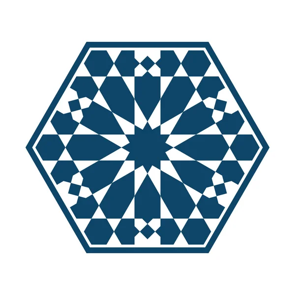 Περσικό γεωμετρικό ψηφιδωτό ροζέτα για κάρτα Ramadan Royalty Free Εικονογραφήσεις Αρχείου