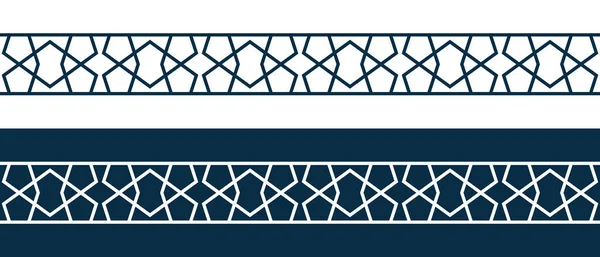 Islámský ornament vzor okraj pro ramadán karty Stock Ilustrace