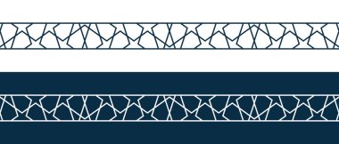 Islamic ornament pattern border for Ramadan card clipart
