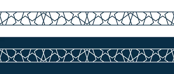 Граница исламского орнамента для карты Рамадана — стоковый вектор