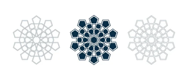 Perské geometrické mozaikové růžice pro ramadánskou kartu — Stockový vektor