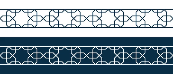 Borde del patrón de ornamento islámico para la tarjeta Ramadán Ilustración de stock