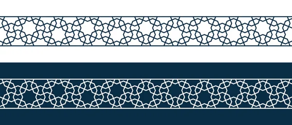 Islamic ornament pattern border for Ramadan card Royalty Free Stock Vectors