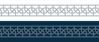 Ramazan kartı için İslami süs deseni sınırı