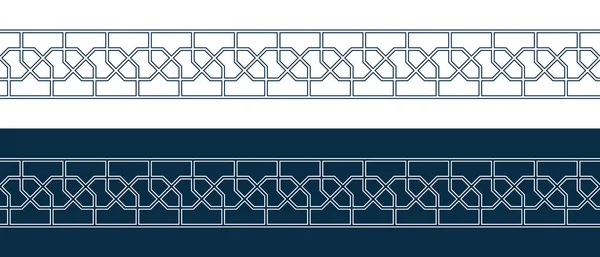 Islamic ornament pattern border for Ramadan card — Stock Vector