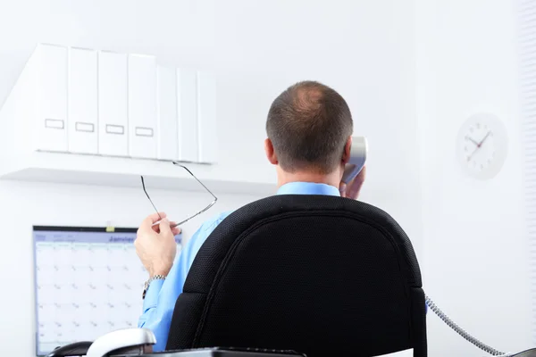 Businessman with telephone — Stock Photo, Image